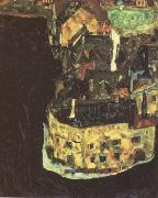 Egon Schiele City on the Blue River II (mk12) Sweden oil painting artist
